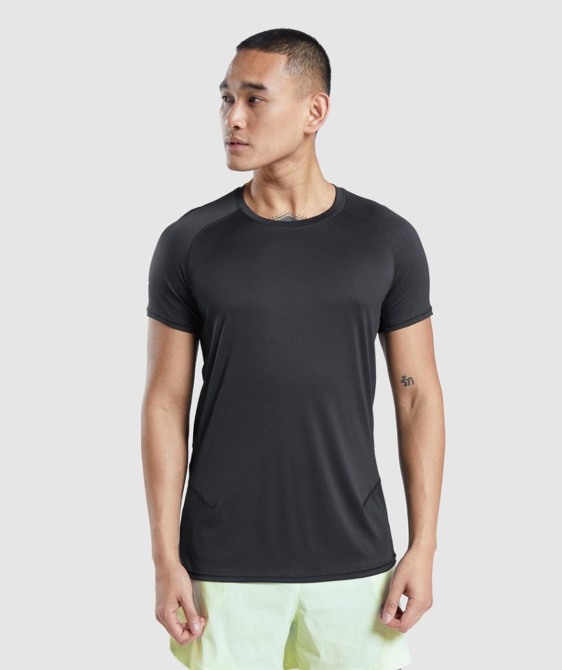 Men's Gymshark Speed Evolve T-Shirts Black | NZ 8OSIDM